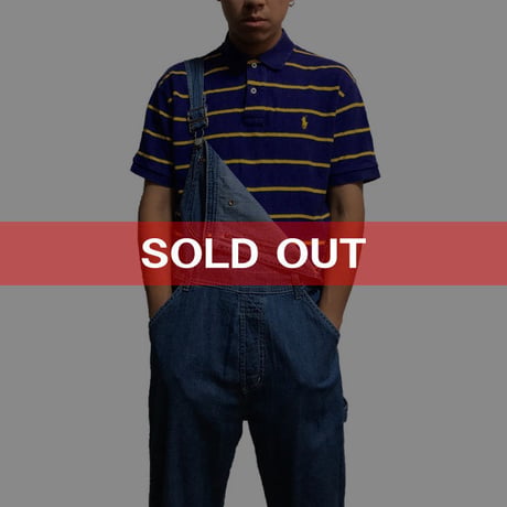 【USED】POLO RALPH LAUREN BORDER POLO SHIRT