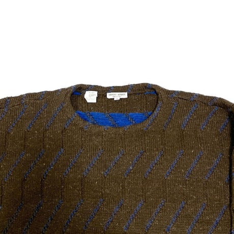 【USED】90'S GIORGIO ARMANI 3D KNIT SWEATER