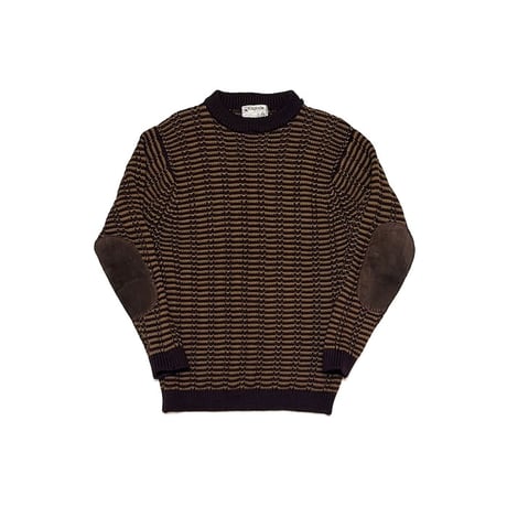 【USED】70's Kilspindie PURE NEW WOOL ELBOW PATCH KNIT SWEATER