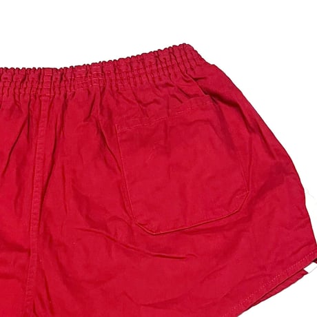 【USED】80's adidas RUNNING COTTON SHORTS RED MADE IN WEST-GERMANY