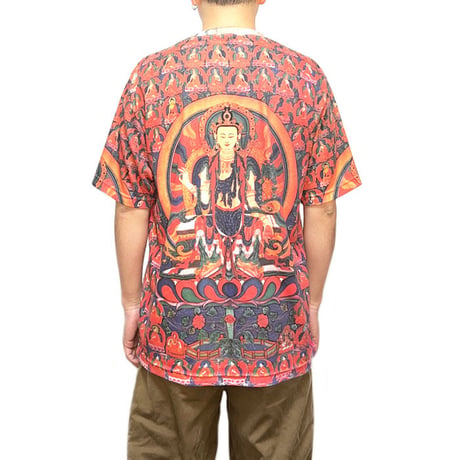 【USED】90'S-00'S BUDDHA ALLOVER PRINT T-SHIRT