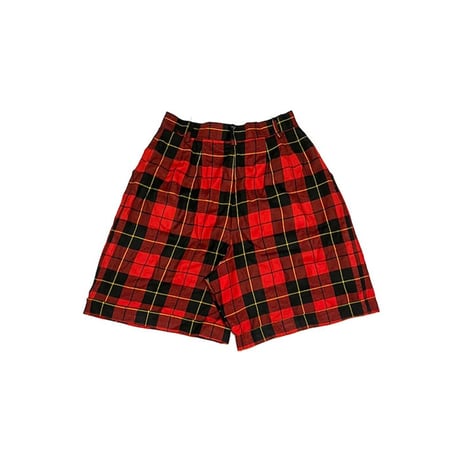 【USED】90'S KAREN SCOTT RED PLAID SHORTS