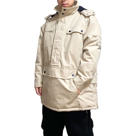 【USED】90'S-00'S CK CALVIN KLEIN JEANS PULLOVER PADDED JACKET