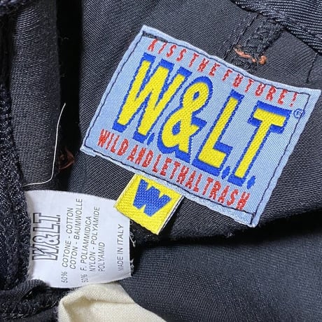 【USED】90'S W.&L.T. KNEE POCKET TROUSERS BLACK