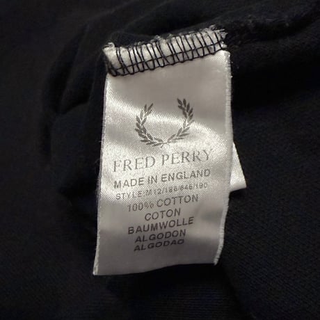 【USED】00's FRED PERRY Classic Twin Tipped Fade Black Polo Made in England