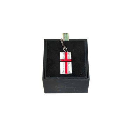 【USED】00's Paul Smith ENGLAND FLAG SILVER NECKLACE