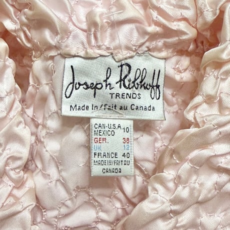 【USED】80's Joseph Ribkoff POKO POKO JACKET BABY PINK