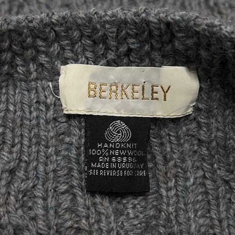 【USED】80's BERKELEY CABEL KNIT CARDIGAN