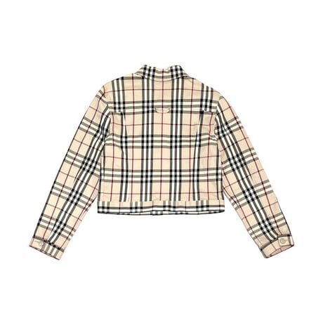 【USED】00'S BURBERRY LONDON NOVA CHECK SHORT TRACKER JACKET