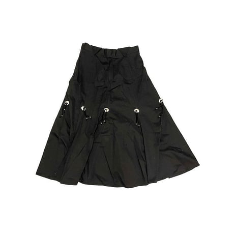 【USED】80'S Circle T CONCHO DESIGN LONG SKIRT BLACK