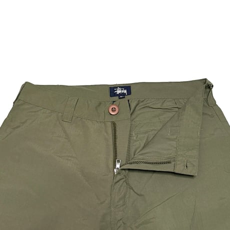 【USED】90's-00's STUSSY RIPSTOP NYLON 6-POCKET SHORTS KHAKI