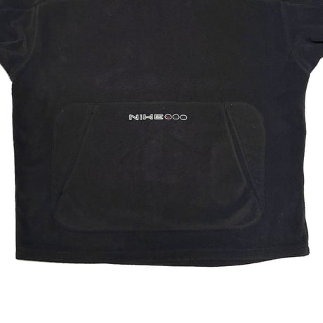 【USED】00's NIKE Fleece Tech Hoodie Black Minimal Logo
