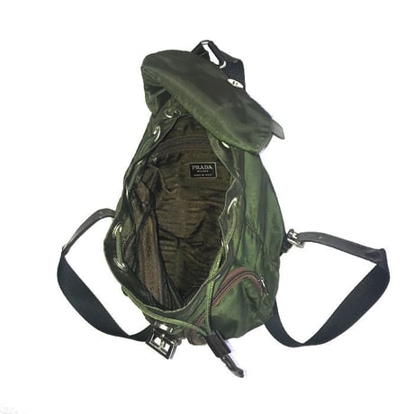 【USED】VINTAGE PRADA NYLON MINI BACKPACK GREEN