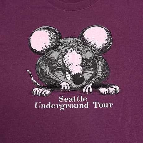 【USED】90's Seattle Underground Tour RAT T-SHIRT