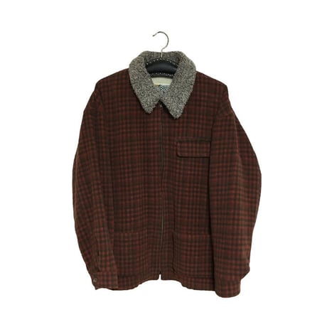 【USED】CHECK WOOL BOMBER JACKET