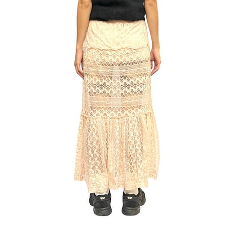 【USED】00'S CROWN OFF'S LACE LONG SKIRT