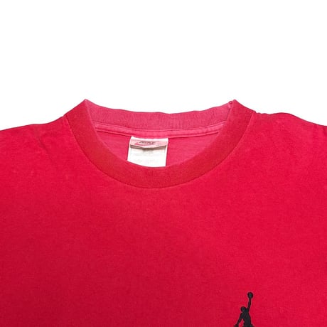 【USED】90's NIKE Jumpman Embroidered Logo T-Shirt Red