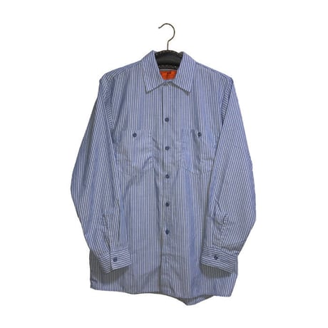 【USED】DICKIES  STRIPE WORK SHIRT