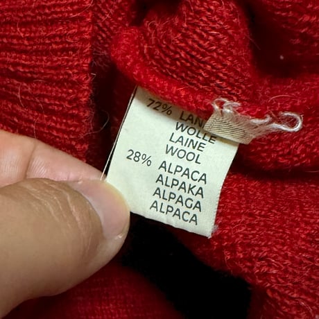【USED】80's COLLARED KNIT SWEATER MADE IN ITALY