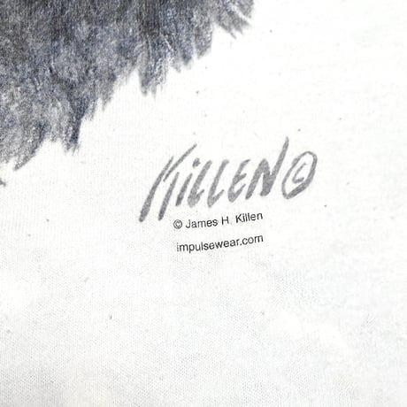 【USED】00's James Killen Black Poodle Graphic T-Shirt