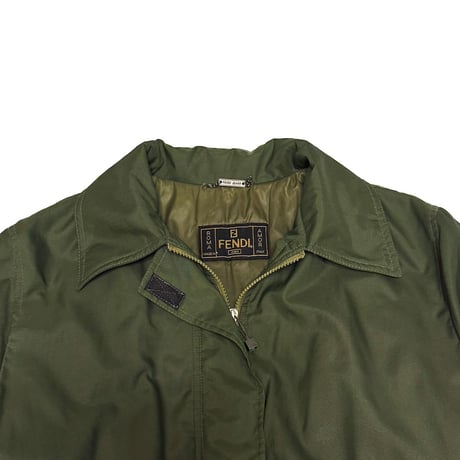【USED】90's-00's FENDI JEANS Padded Field Coat in Military Green