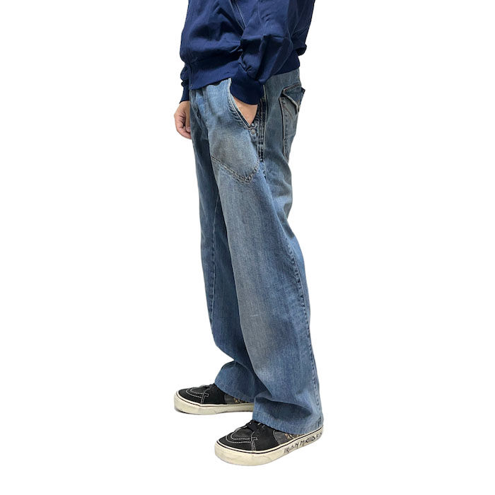 90's ユーロリーバイス Levi's 立体デニムステンカラーコート チンスト 90's ユーロリーバイス Levi's 立体デニムステンカラーコート