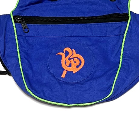 【USED】80's-90's NEPAL RAVE BODY BAG with SYMBOL EMBROIDERY