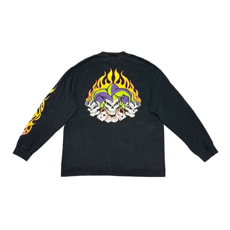 【USED】00's TOP HEAVY SKULL JOKER L/S T-SHIRT