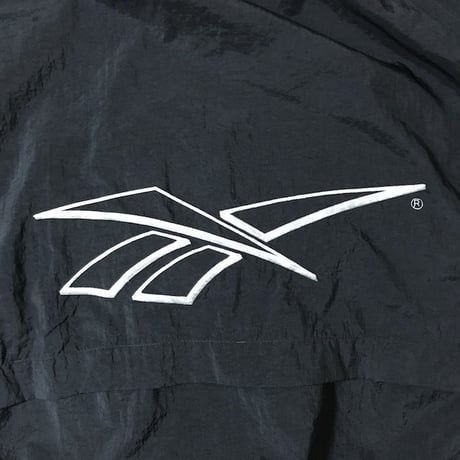 【USED】90'S REEBOK OVERSIZED NYLON JACKET BLACK