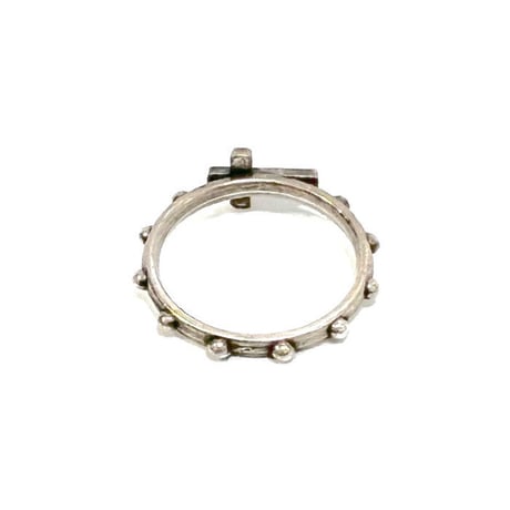 【USED】VINTAGE CHRIST CROSS NARROW RING ITALY
