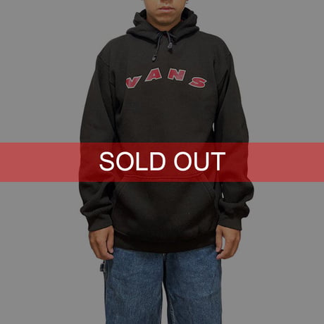 【USED】00'S VANS LOGO HOODIE BLACK