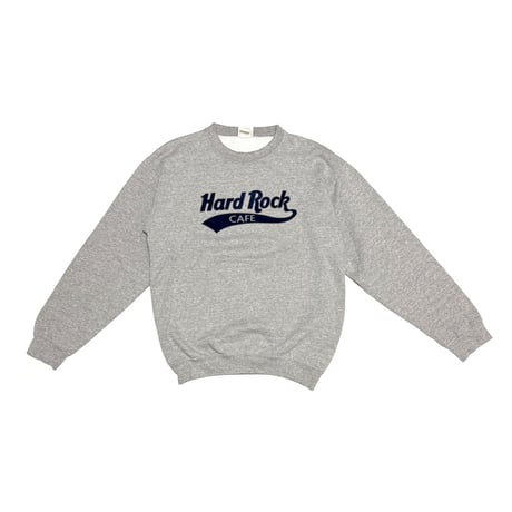 【USED】90's Hard Rock Cafe Honolulu Flock Print Sweatshirt Made in USA