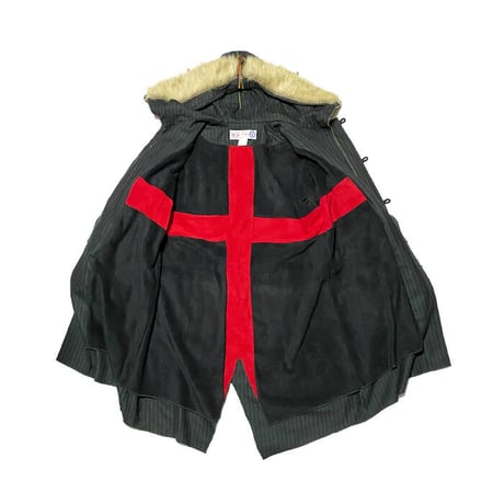 【USED】90'S FAKE LONDON PINSTRIPE FISHTAIL PARKA