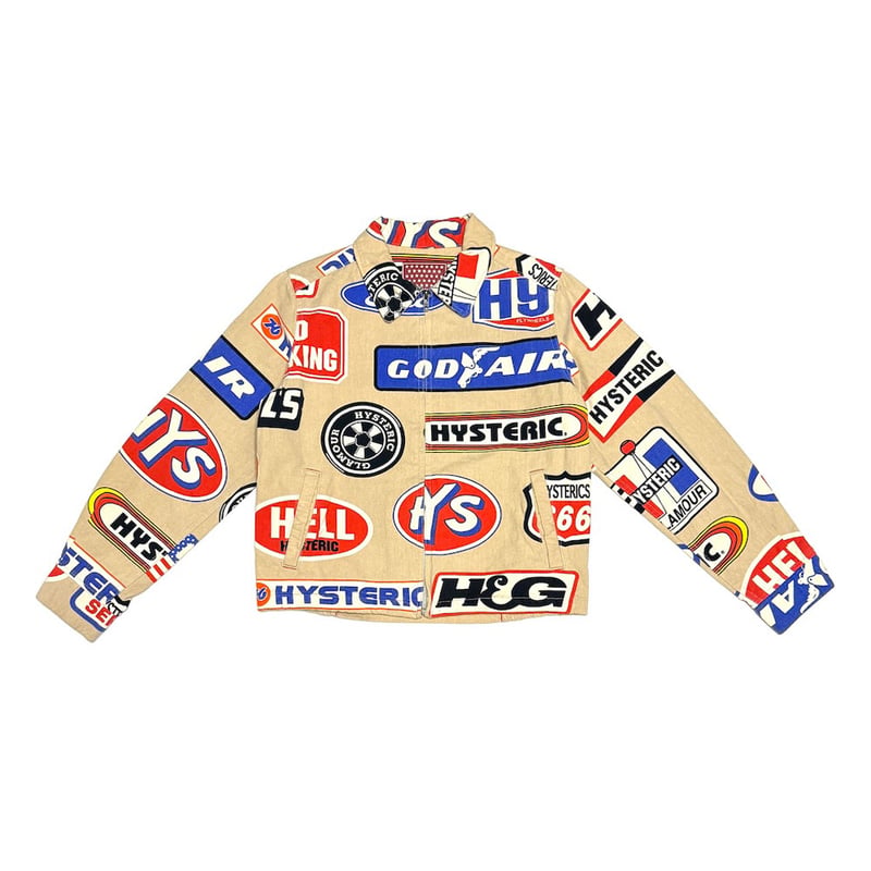USED】90's HYSTERIC GLAMOUR Signboard Print Zip
