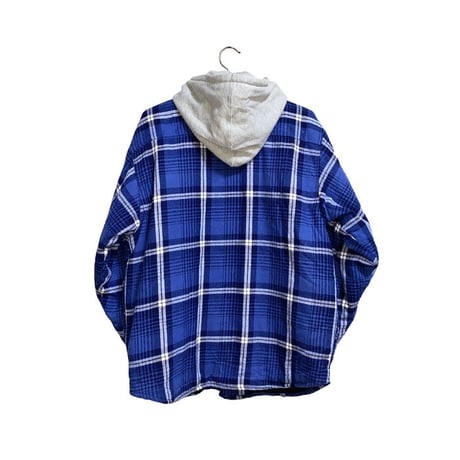 【USED】00'S MOOSE CREEK COTTON FLANNEL HOODED SHIRT JACKET