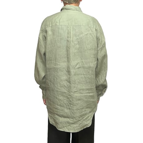 【USED】90'S BANANA REPUBLIC IRISH LINE SHIRT KHAKI