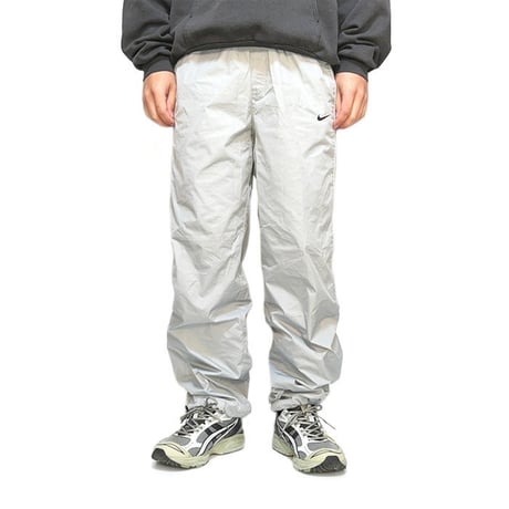 【USED】00'S NIKE HEXAGON RIPSTOP CLIMA-FIT PANTS SILVER GRAY