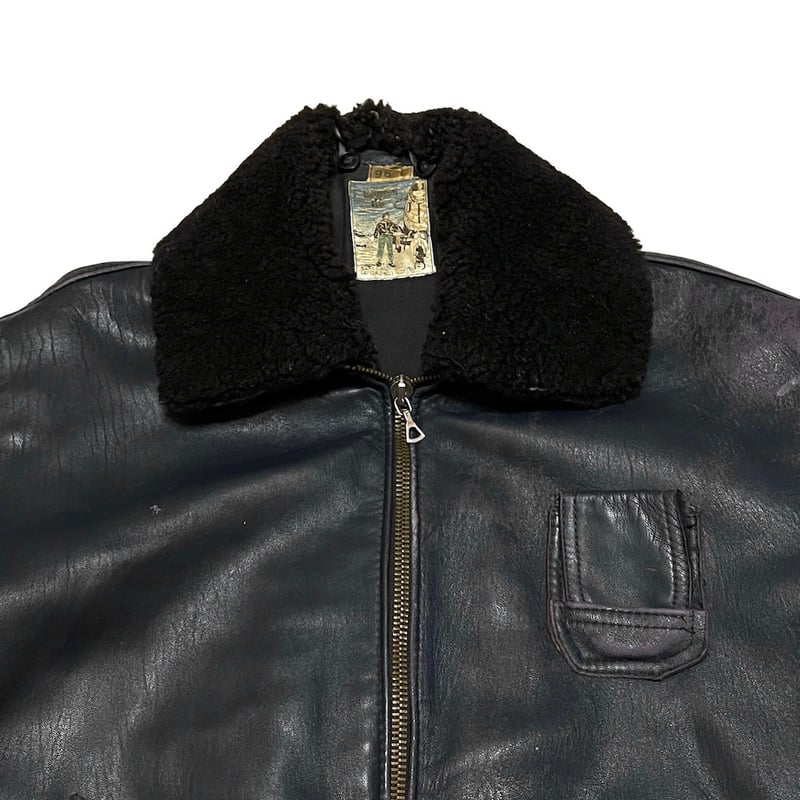 USED】70's FRENCH AIR FORCE FLIGHT LEATHER JACK USED】70's FRENCH AIR FORCE FLIGHT LEATHER JACK