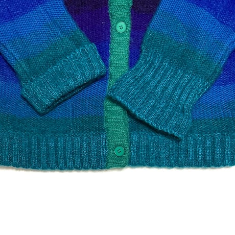 【USED】80's KANSAI Gradient Stripe Knit Cardigan
