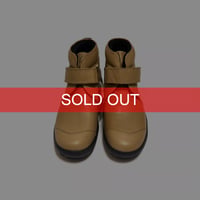 【DEAD STOCK】00's ARMANI JEANS Velcro Strap Boots Camel
