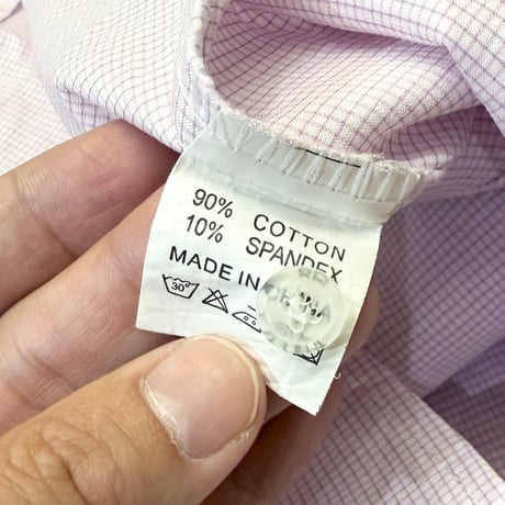 【USED】00's miss ORO GRID CHECK S/S BLOUSE