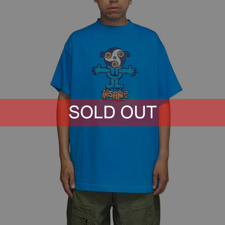 【USED】90's insane Look into my eyes T-SHIRT SKY BLUE①