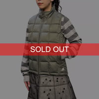 【USED】00's adidas Grid-Quilted Puffer Vest Smoky Olive