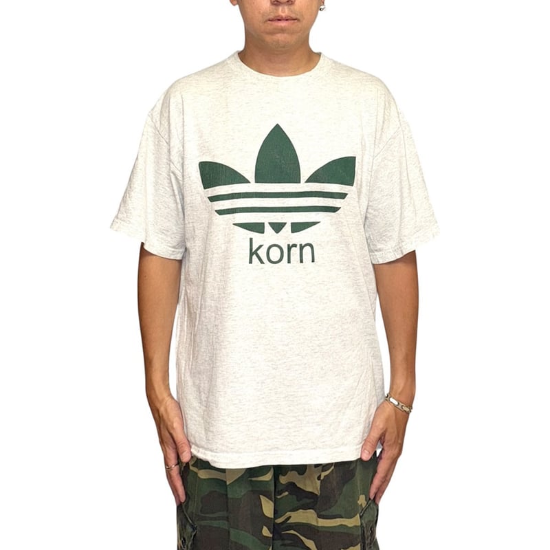 USED】90's-00's Korn x Trefoil Parody T-shirt |