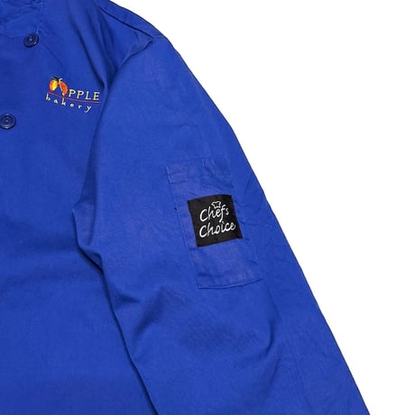 【USED】00's “APPLE PIE bakery cafe” Blue Double Breasted Chef Jacket