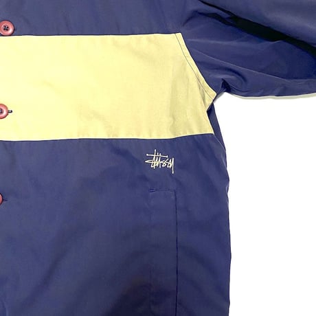 【USED】90'S-00'S STUSSY NYLON BUTTON JACKET