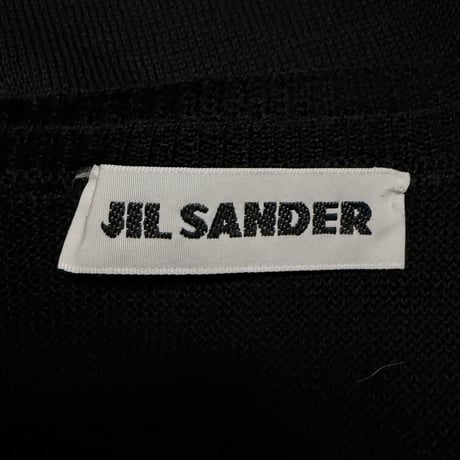 【USED】00's JIL SANDER Sheer Viscose Knit Tank Top Black