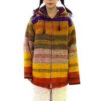 【USED】90's GUATEMALA WOVEN WOOL ZIP PARKA