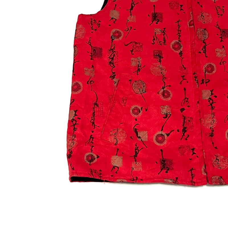 USED】90's CHICO'S DESIGN KANJI VEST | KONBINI