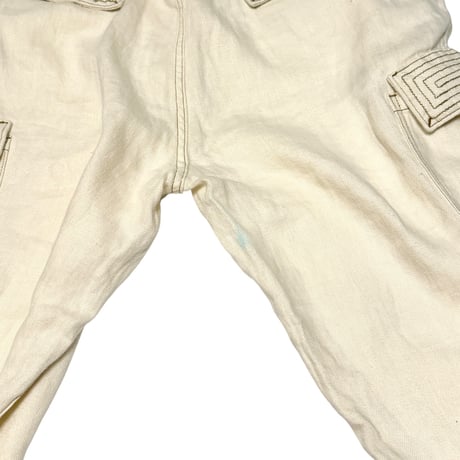 【USED】00's GAP JEANS Wide-Leg Linen Cargo Pants Off-White